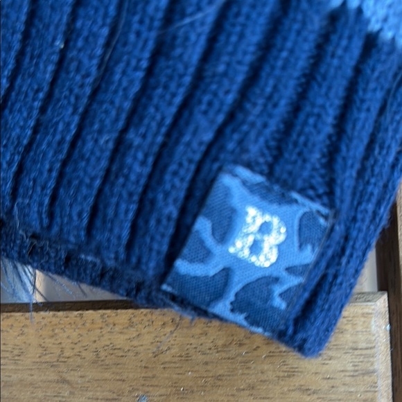 Boboli Stylish Girls Fuzzy Sweater Dress Blue Animal Print - Picture 5 of 5